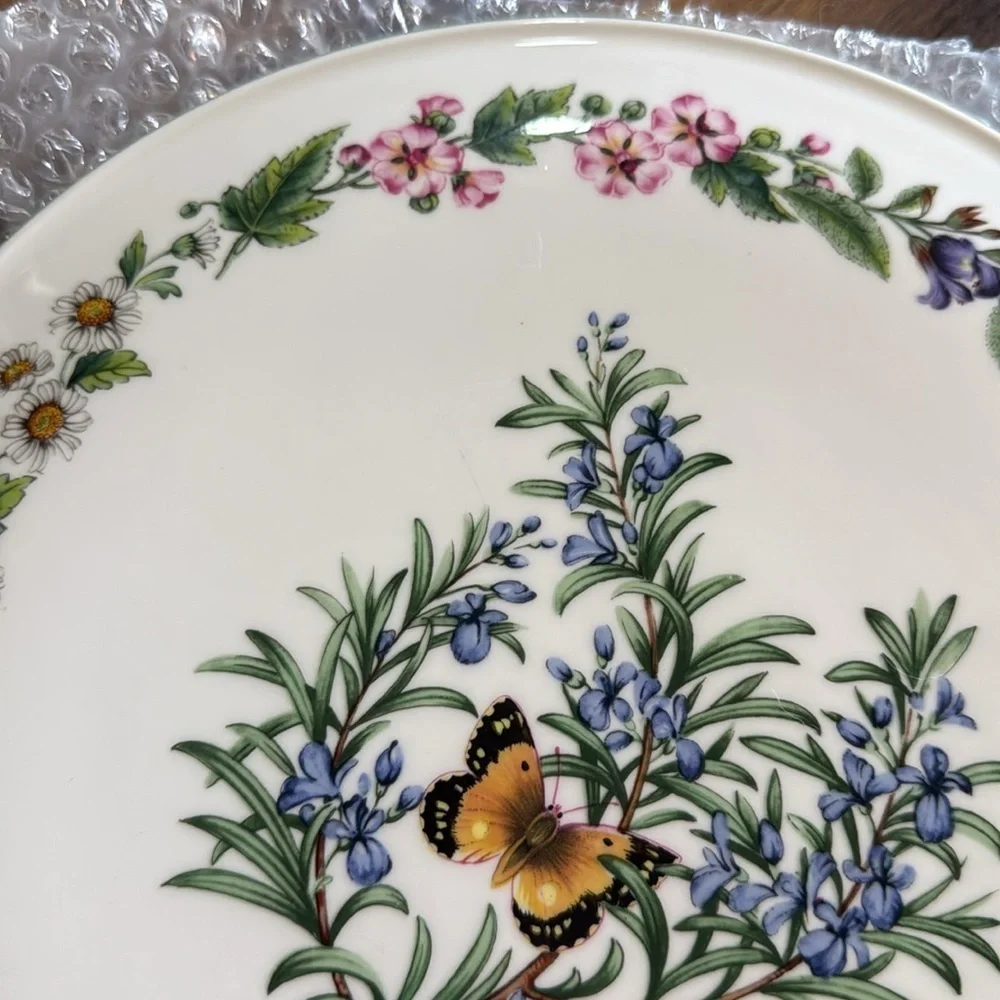 Royal Worcester Worcester Herbs Cake Plate Fine Bone China Great Condition 1990